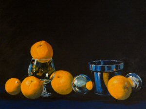 Orange blues - acrylic